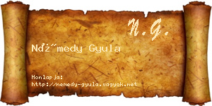 Némedy Gyula névjegykártya
